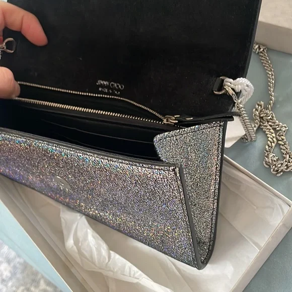 Jimmy Choo
Emmie Glitter Leather Clutch Bag - Picture 9 of 12